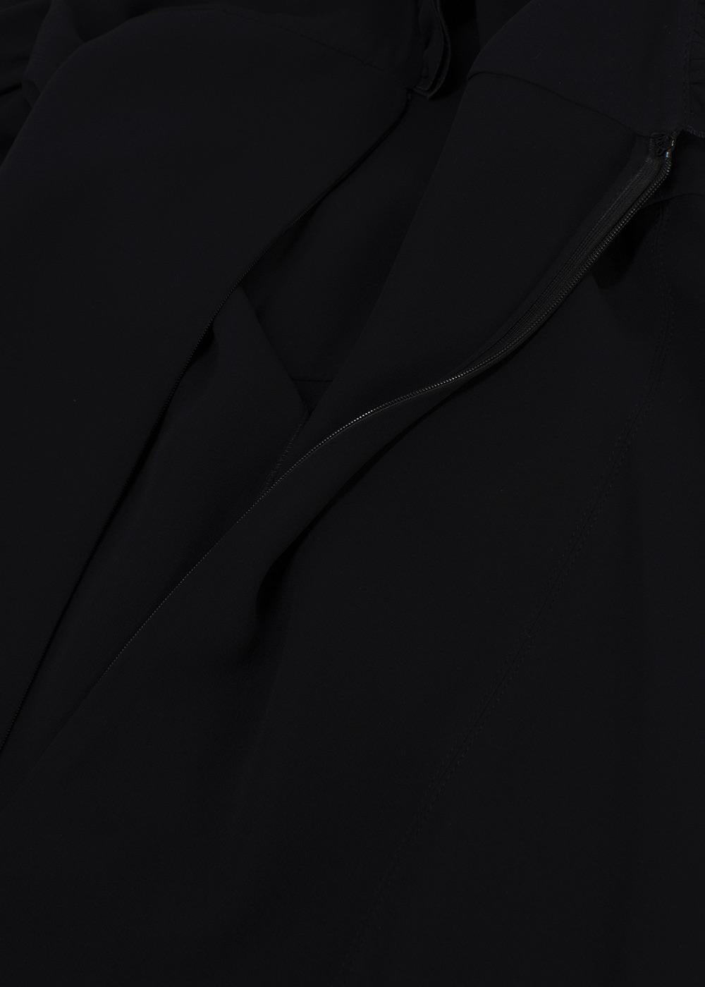 Balenciaga Black Ruffled Trimmed Mini Dress