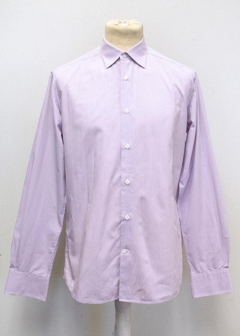 Z Zenga Lilac Striped Button Up