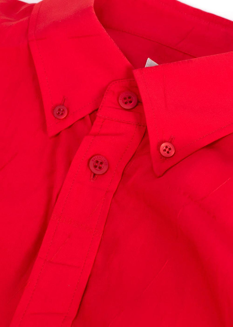 Balenciaga Red  Jacquard Oversized Silk Shirt