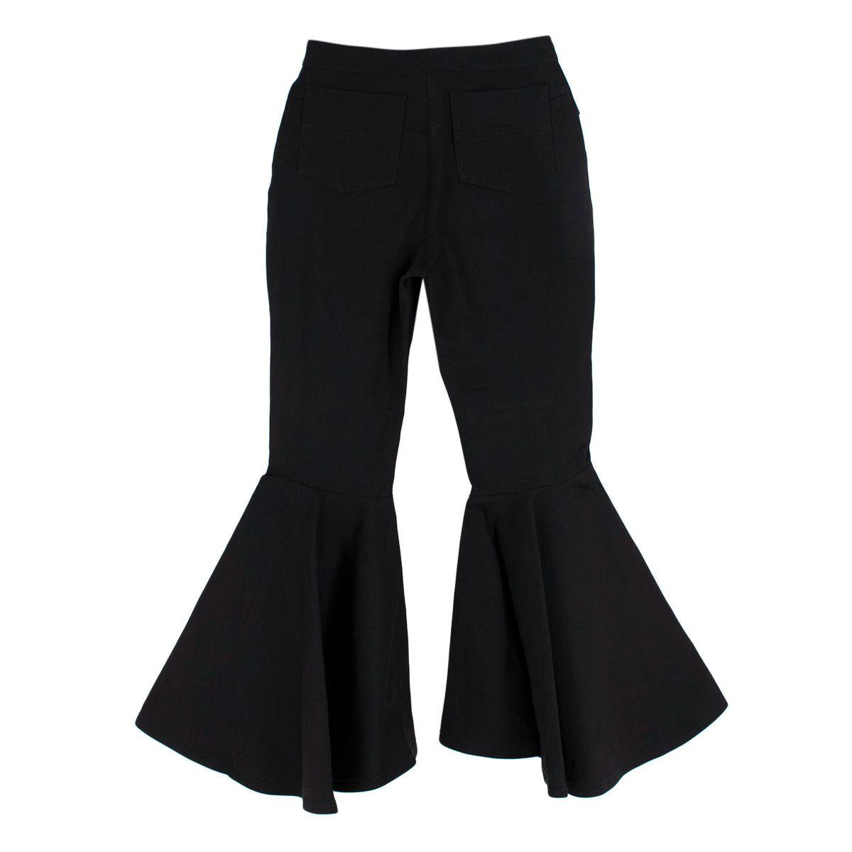 Black Denim Flared Jeans