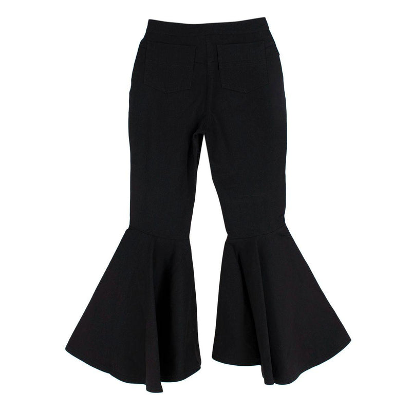 Black Denim Flared Jeans