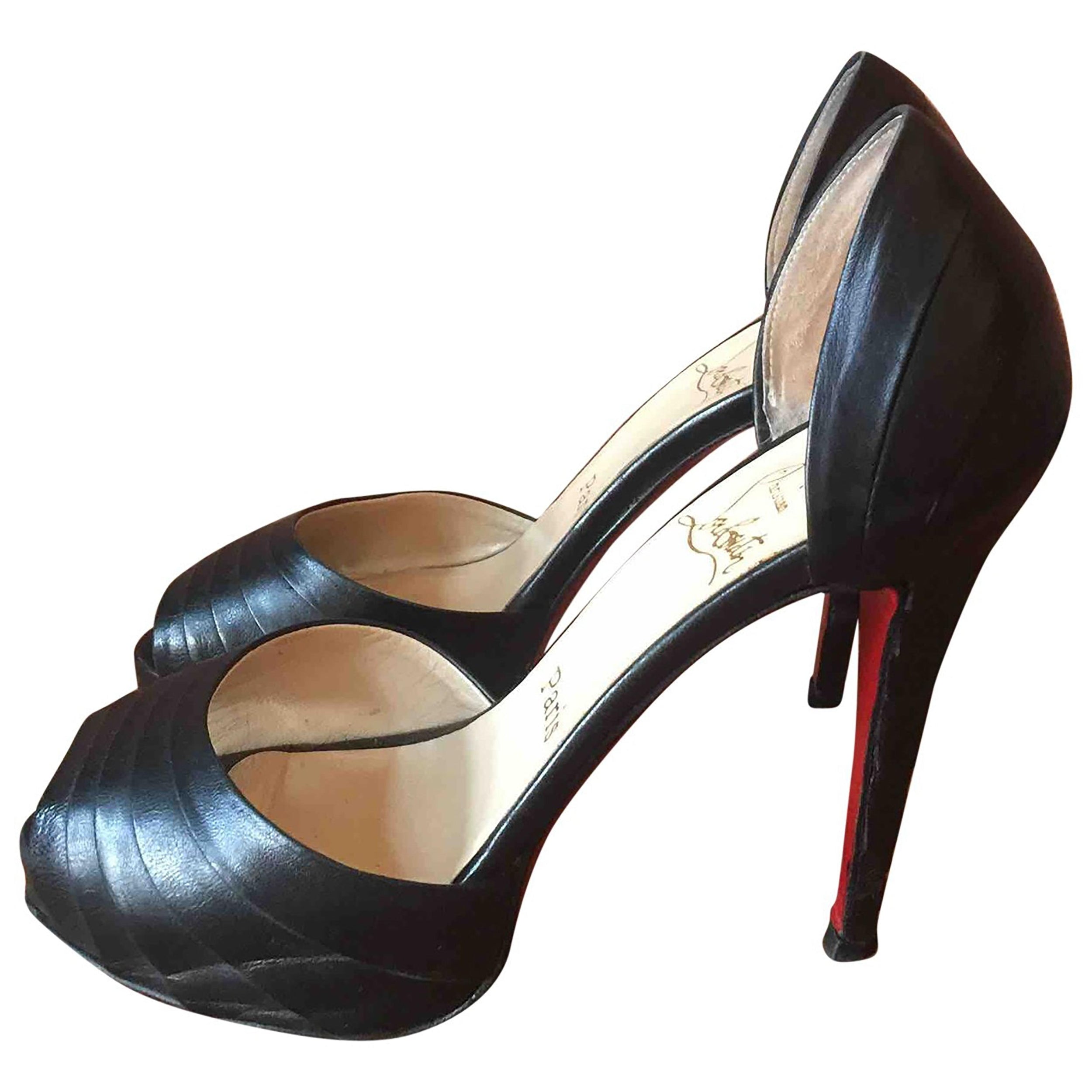 Christian Louboutin Nappa Leather Armadillo Peep-toe Pumps Heels