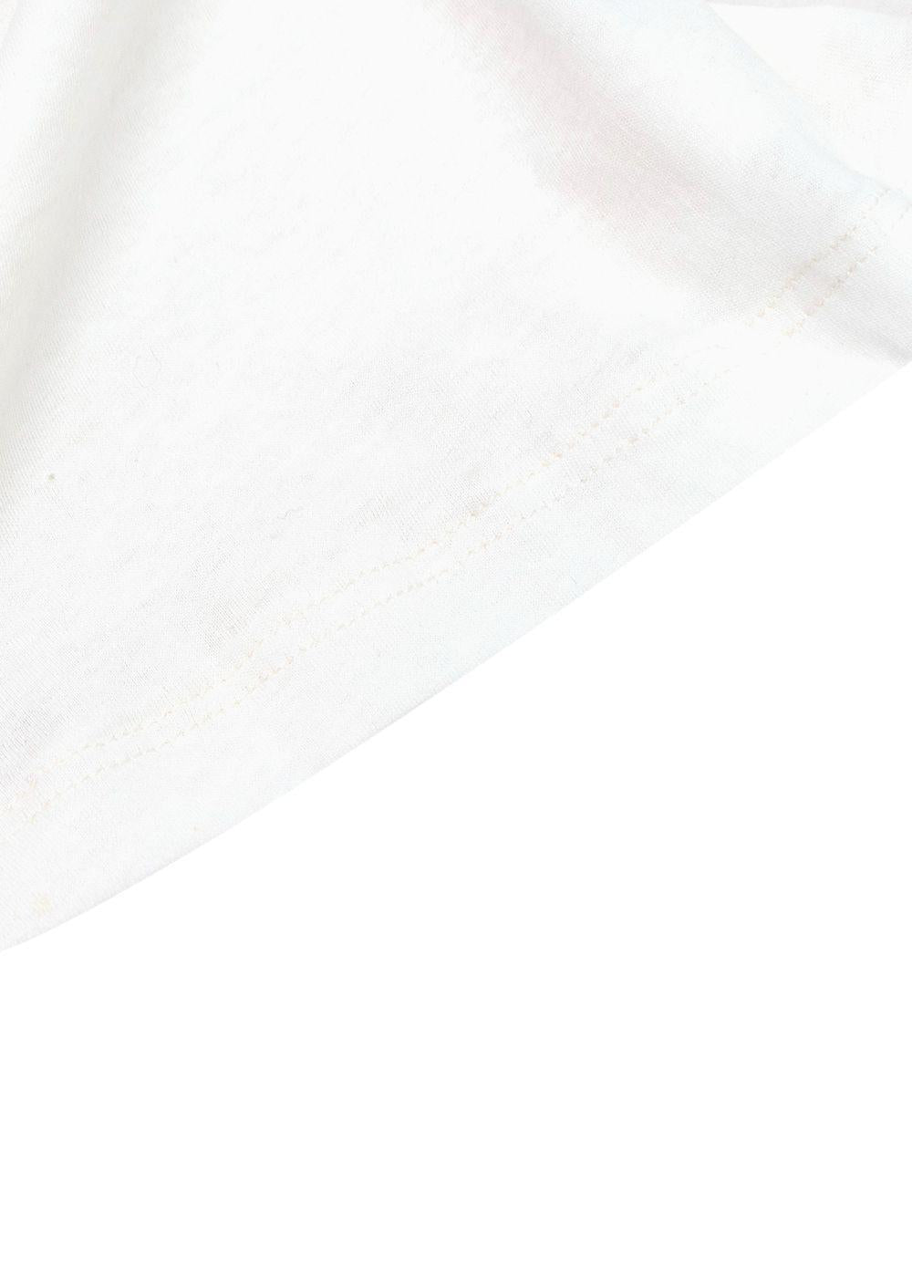 Gucci White Washed Logo Distressed Neckline  T-Shirt