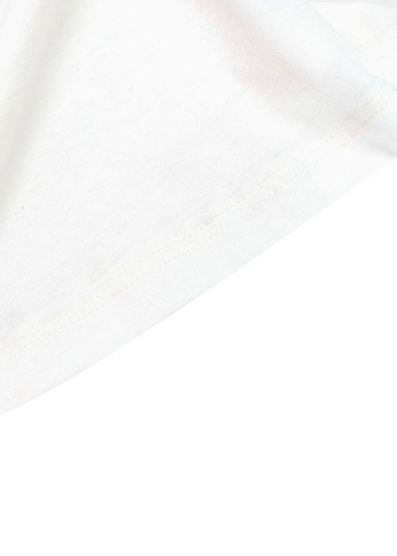 Gucci White Washed Logo Distressed Neckline  T-Shirt