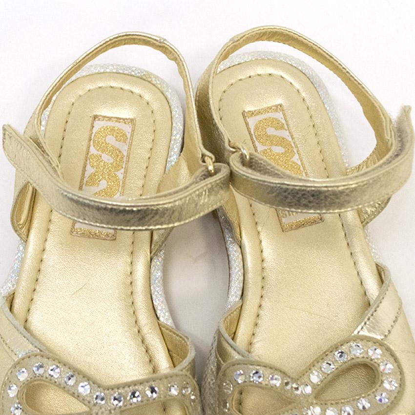 Step 2wo Girls Gold Sandls
