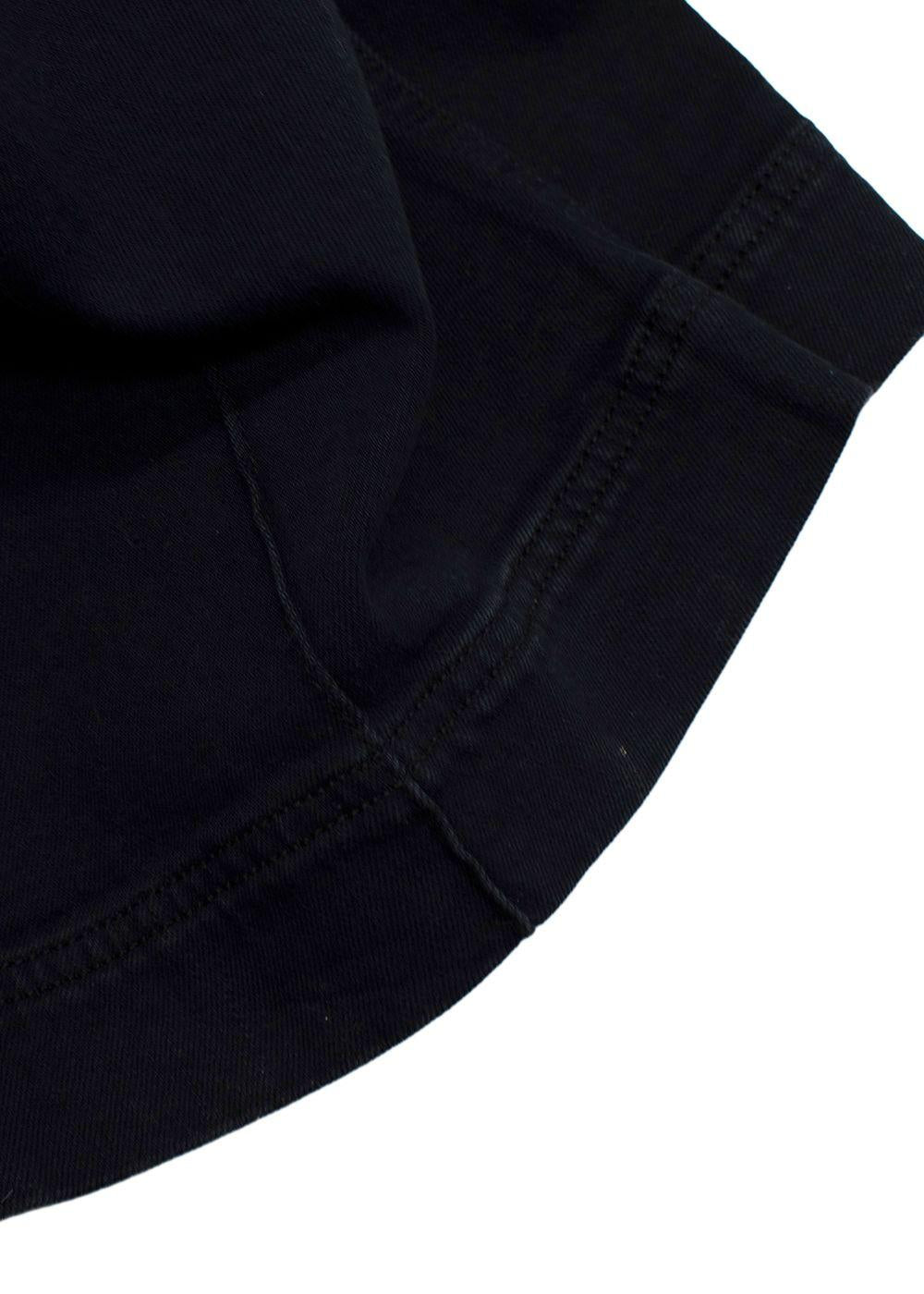 Another Tomorrow Black High Waisted Denim Trousers