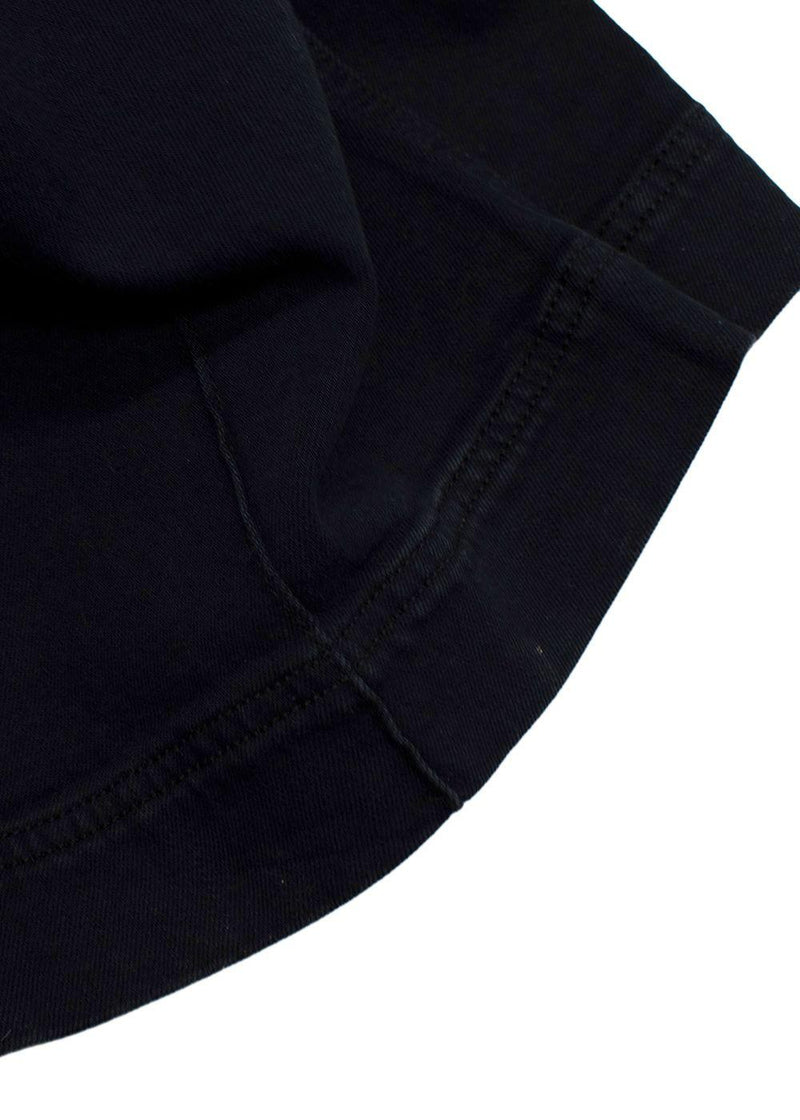 Another Tomorrow Black High Waisted Denim Trousers