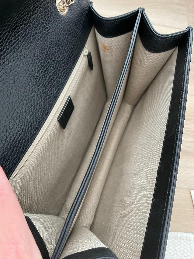 GUCCI Dollar Calfskin Interlocking G Shoulder Bag