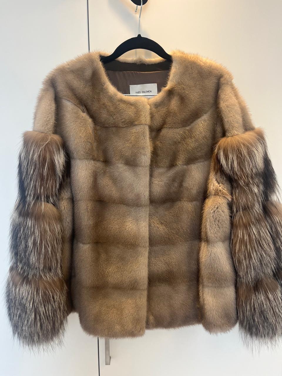 Yves Salomon Grey Mink Jacket/Coat