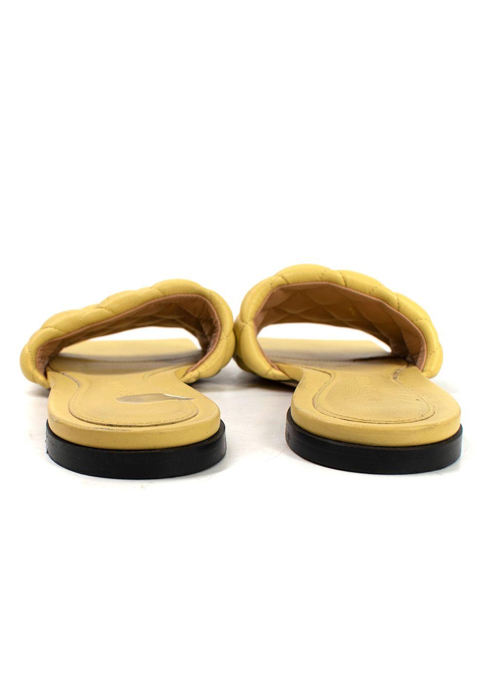 Bottega Veneta Yellow Padded Flat Sandal