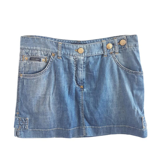 Dolce & Gabbana blue denim mini skirt