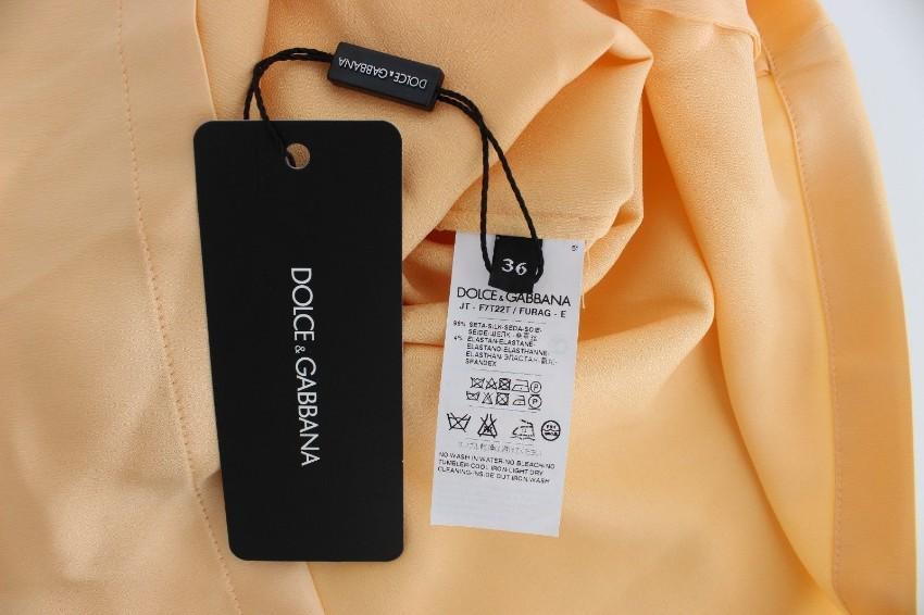 Dolce & Gabbana pale orange silk vest top