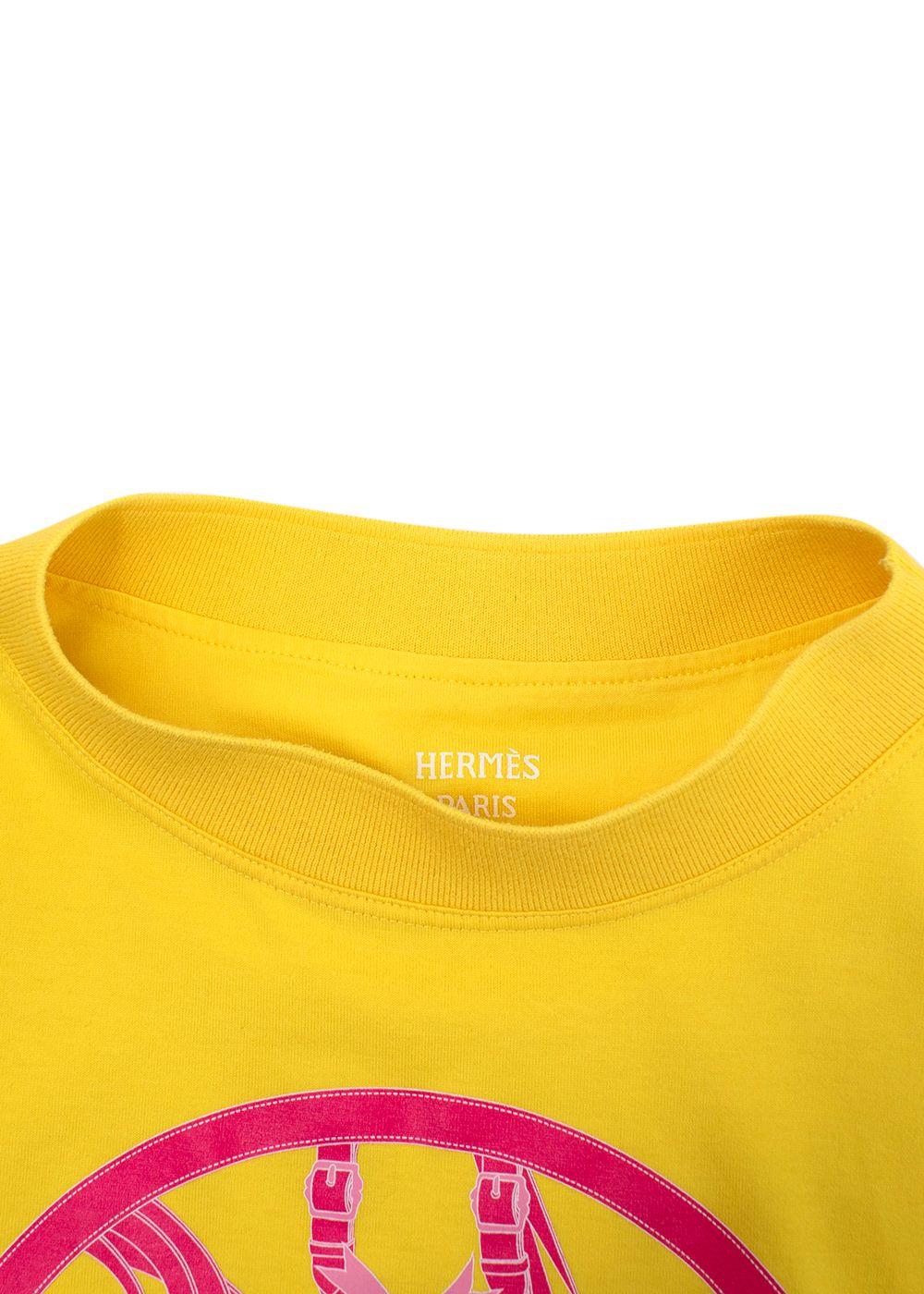 Hermes Yellow 'Le Promenade du Matin' T-shirt