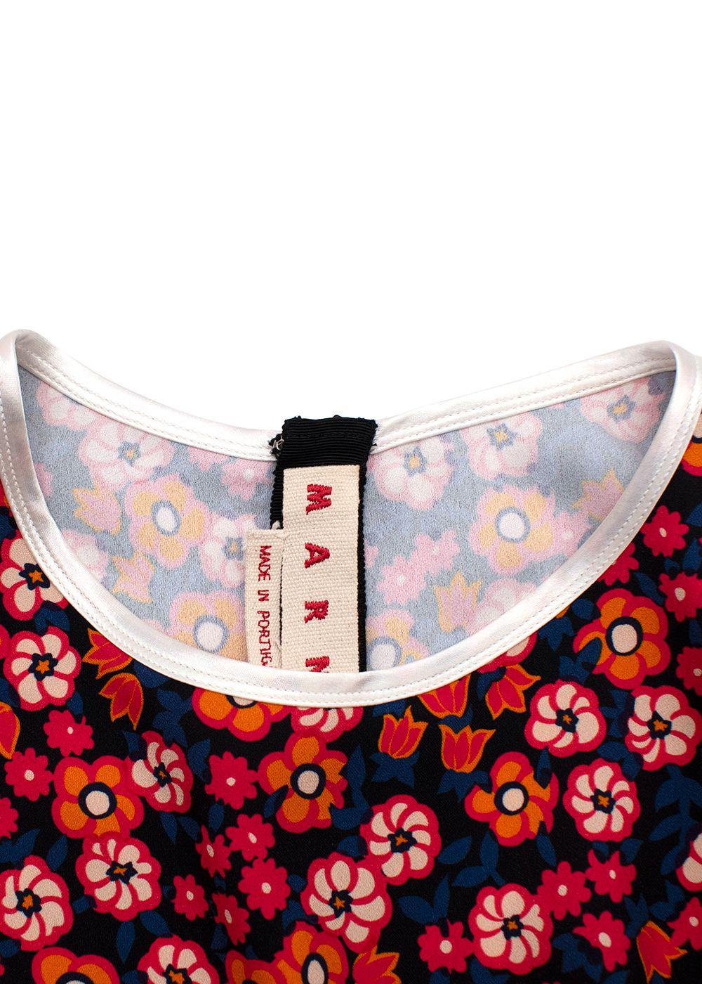 Marni Floral Dress with Cap Sleeves