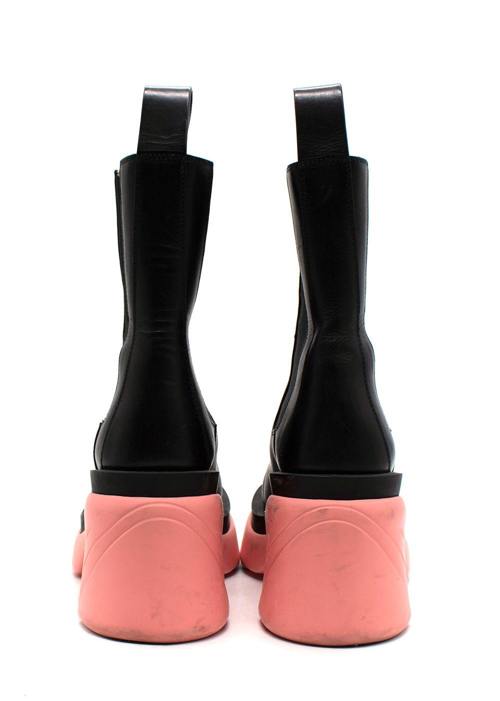Bottega Veneta Pink and Black Flash Platform Boot