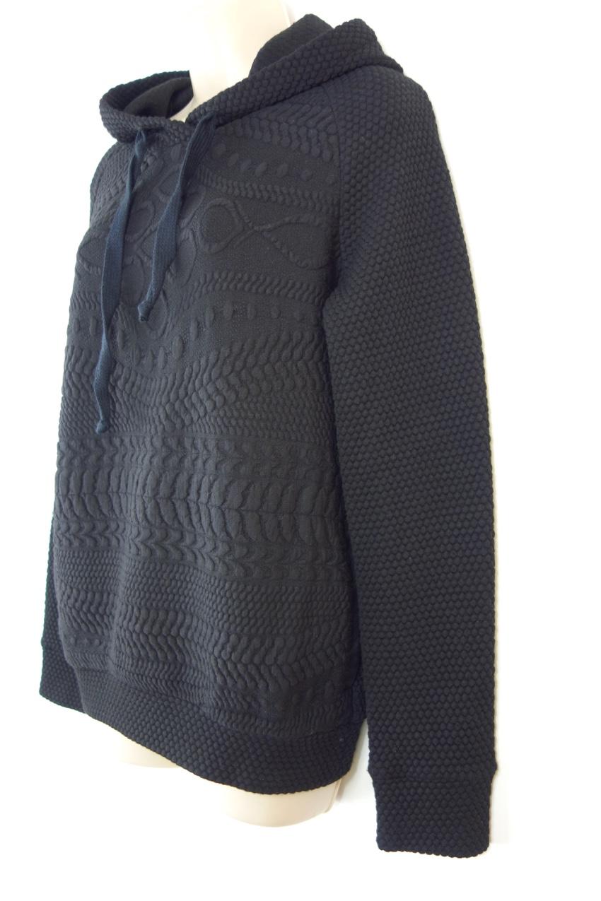 Maje Textured Cotton Hoodie
