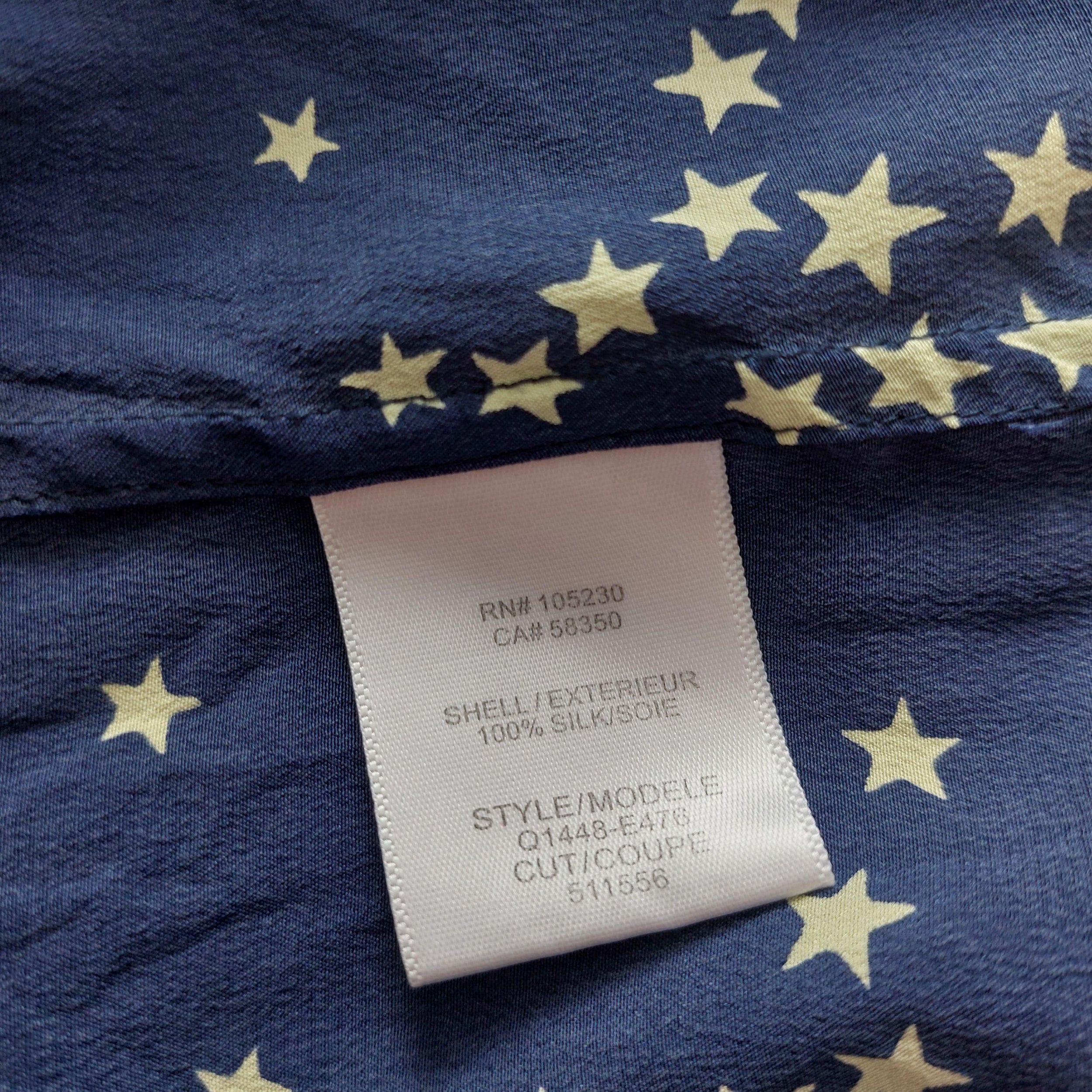 Star Print Aubrey Silk Shift Dress