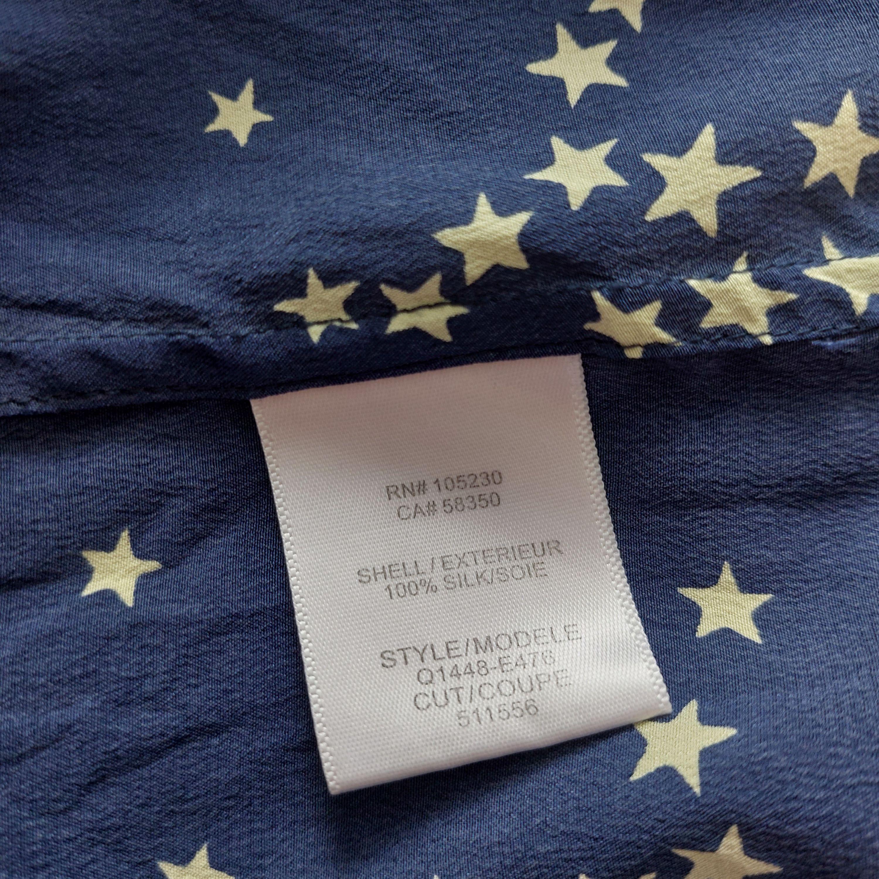 Star Print Aubrey Silk Shift Dress