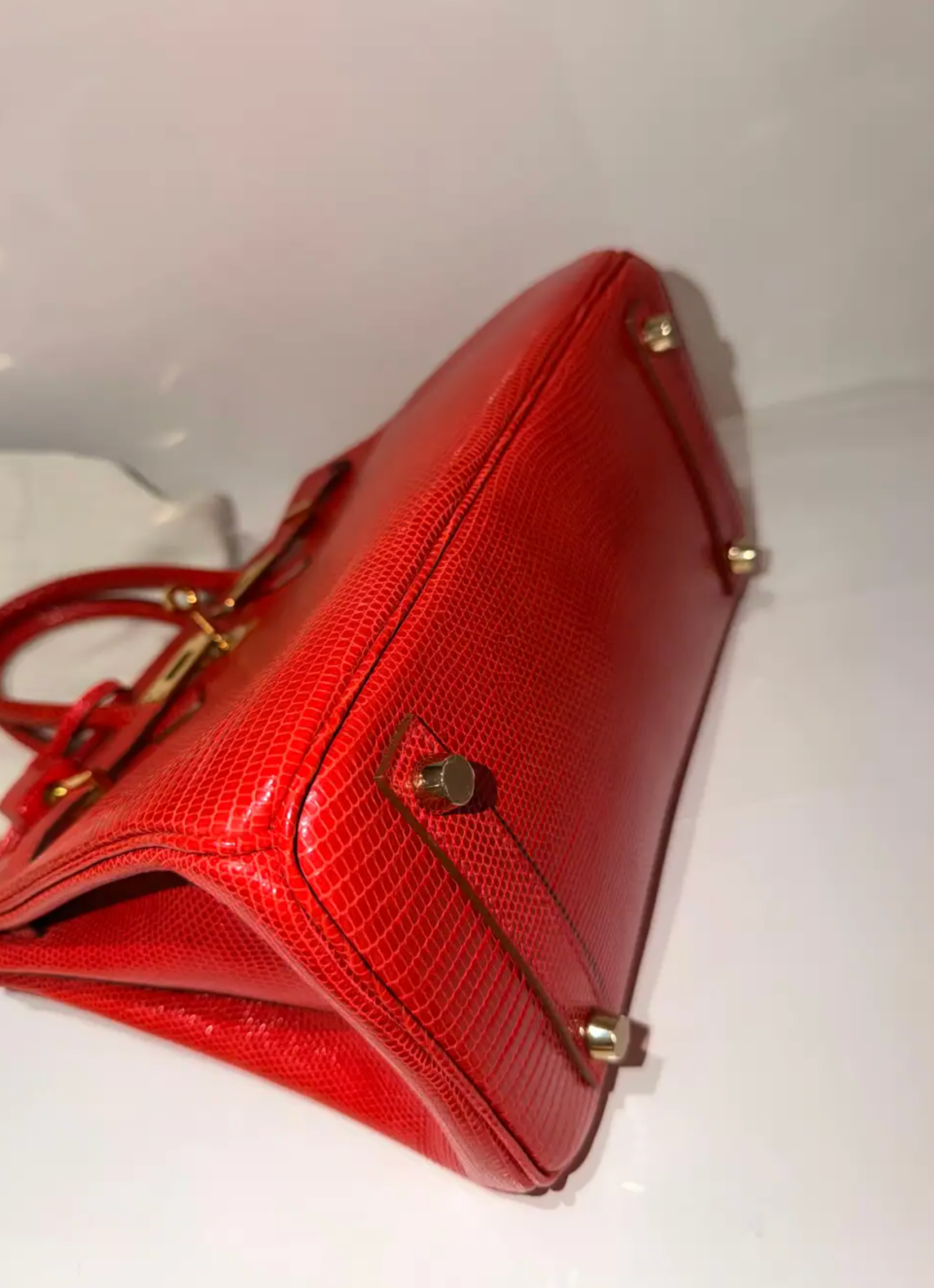 Hermes Birkin Rouge Exotique Niloticus Lizard 25cms
