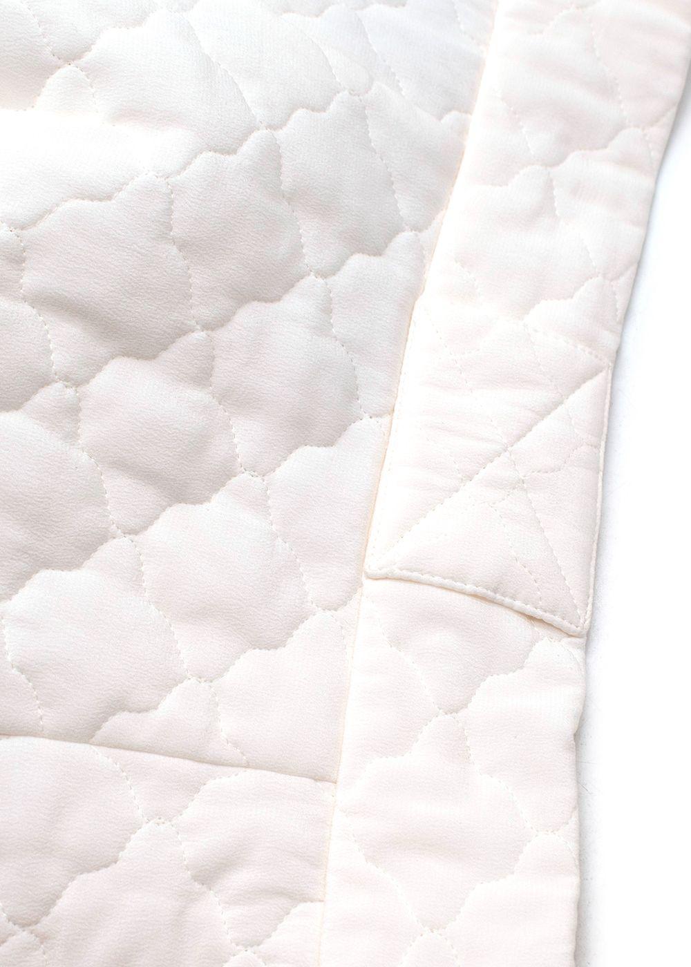 Fendi Cream A-Line Silk Mini Skirt