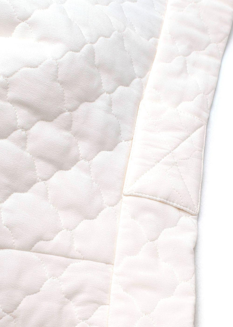 Fendi Cream A-Line Silk Mini Skirt