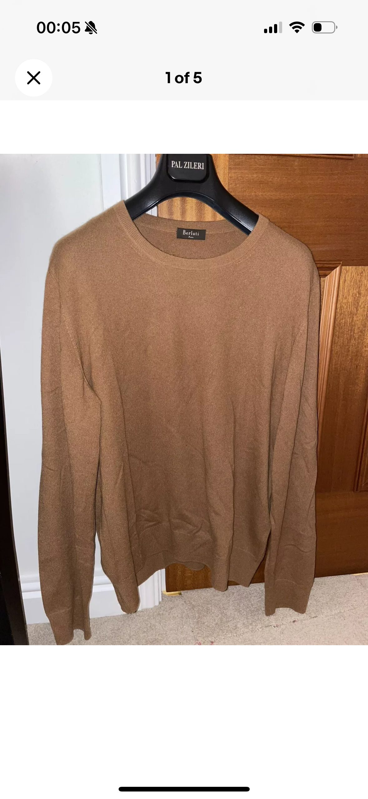 Tan Brown Cashmere Round Neck Jumper