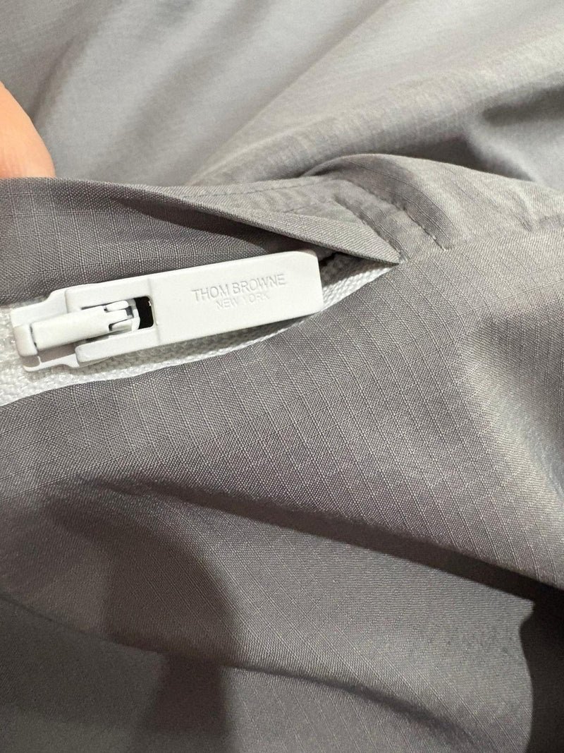 Thom Browne Grey Ripstop Bomber Jacket