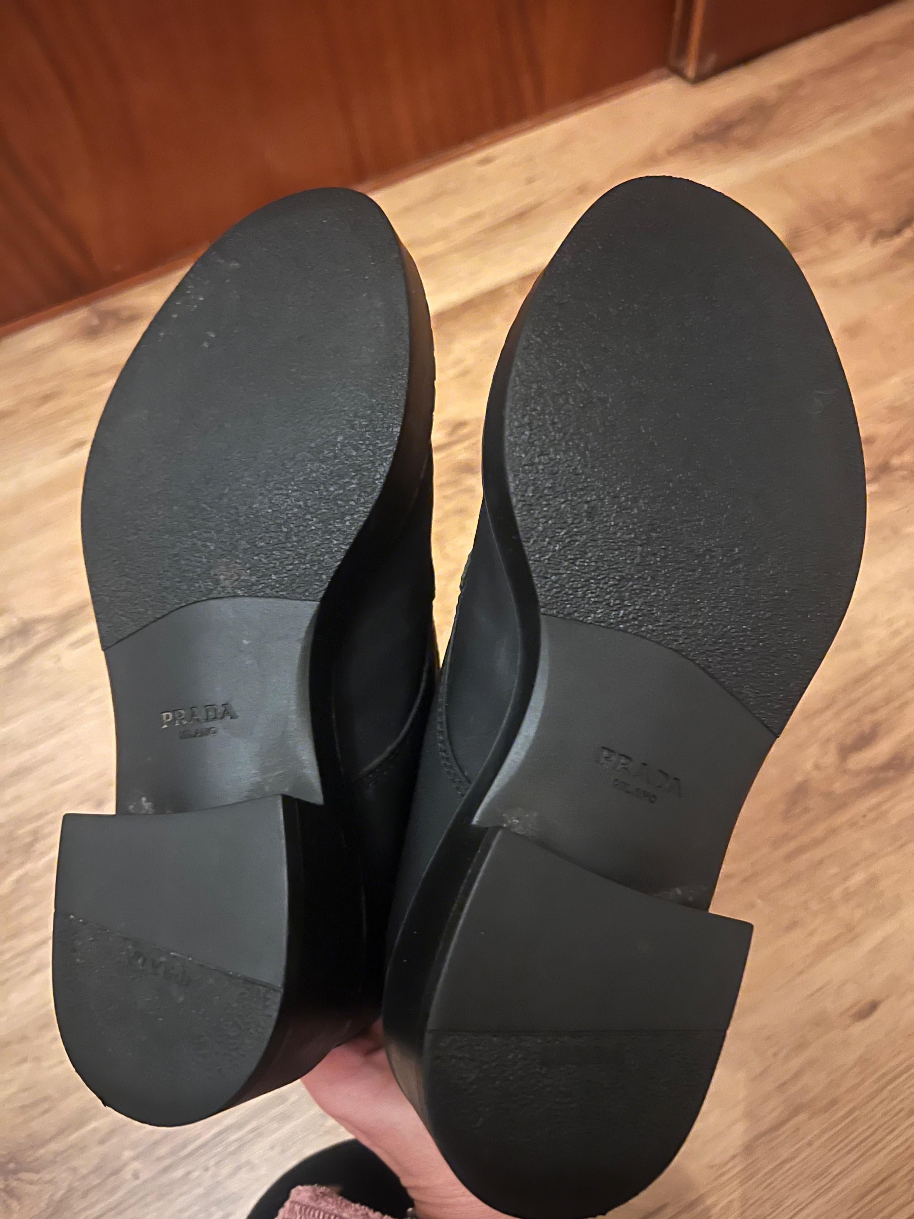 Prada Black Knee High Combat Boots