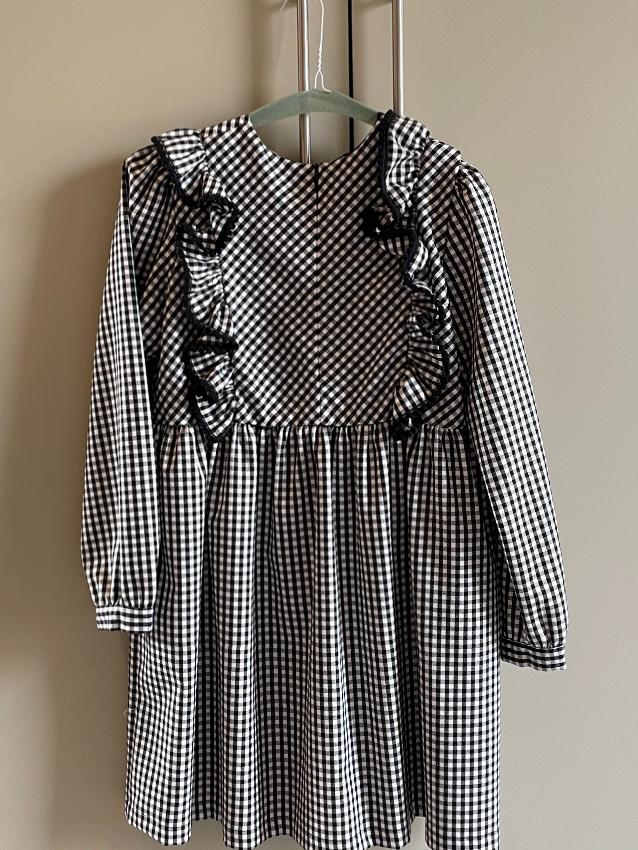 Piccola Ludo Kids 12Y Ruffle Checked Dress