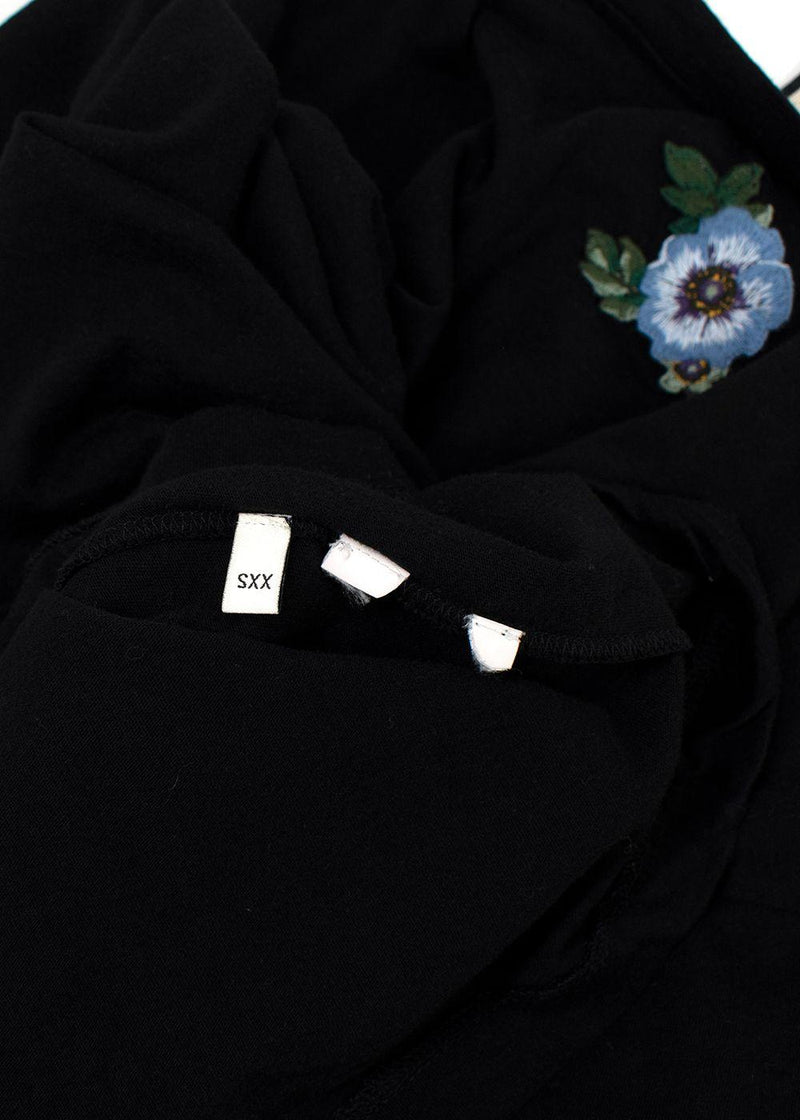 Gucci Black Washed Logo Distressed T-Shirt