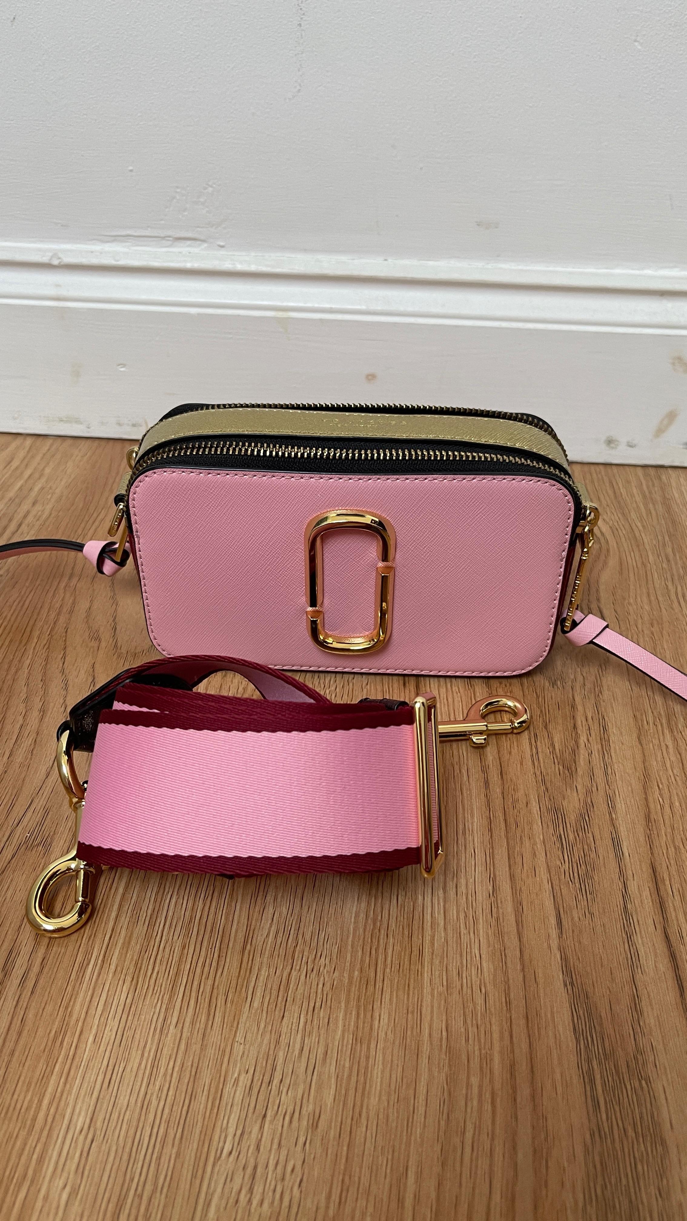 Pink Colourblock Snapshot Camera Bag