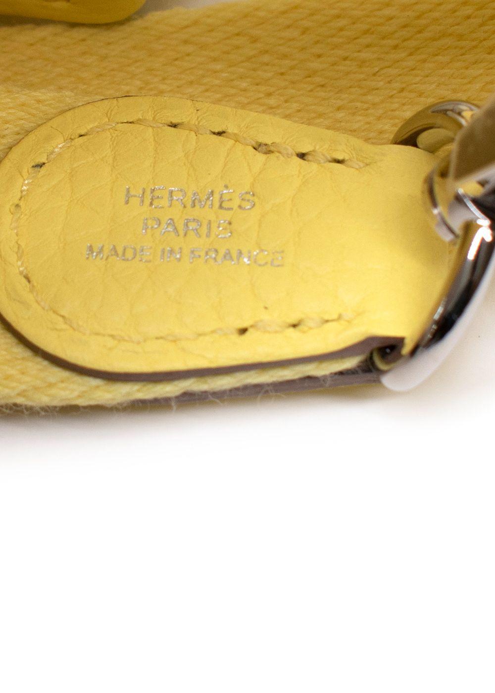 Hermes Mini Evelyn Limoncello with Palladium Hardware