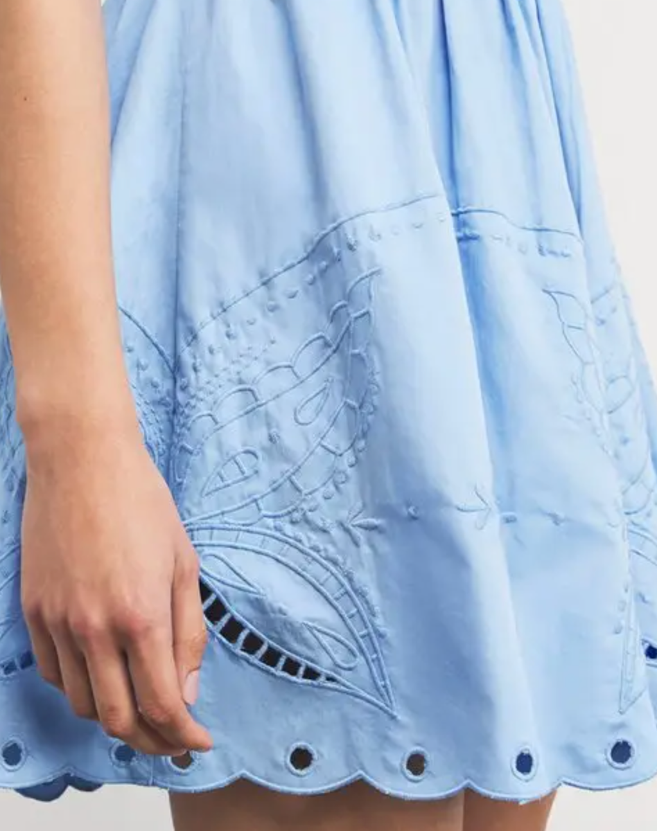 Claudie Pierlot  Butterfly-Embroidered Mini Dress