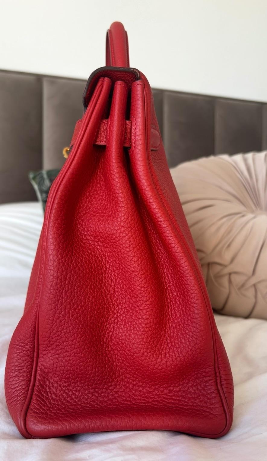 Hermès Geranium Togo Leather Kelly 35cm