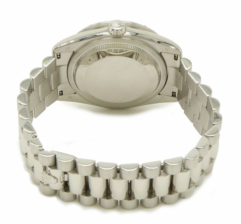Rolex Day-Date Silver Watch 36mm