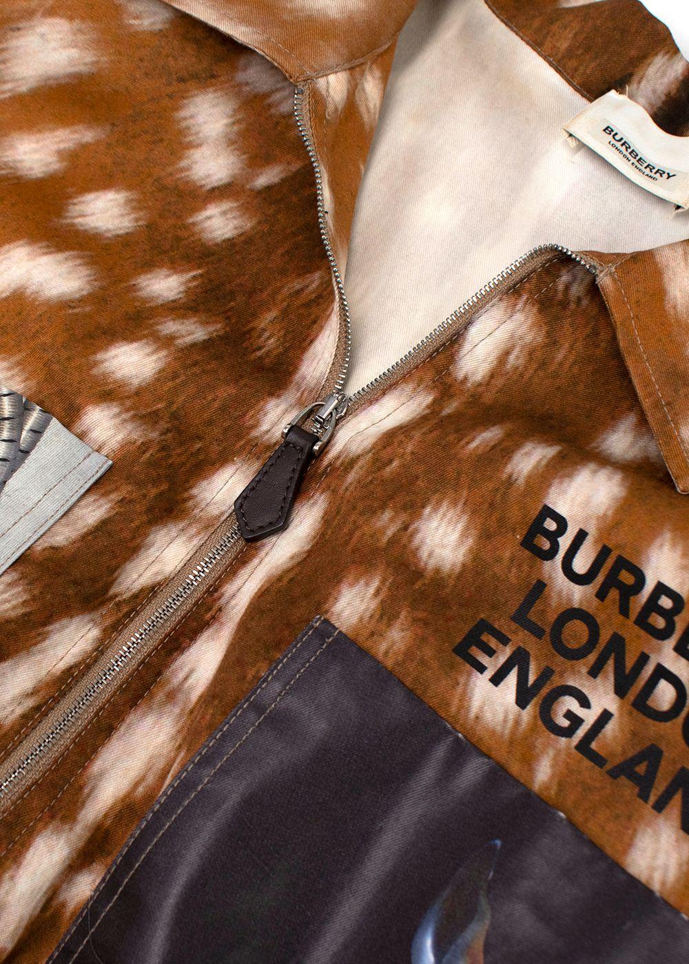 Burberry Deer-Print Patch Polo Shirt
