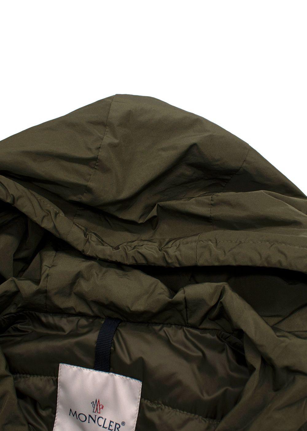 Moncler Green Ruched Luxembourg Parka