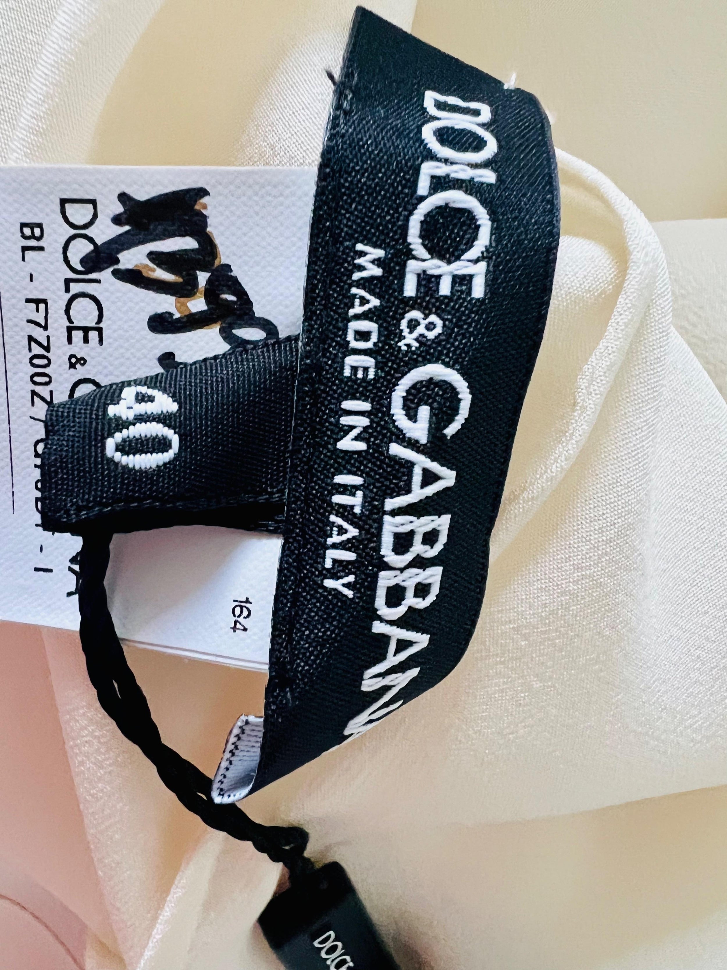 Dolce & Gabbana Cream Embellished Blouse