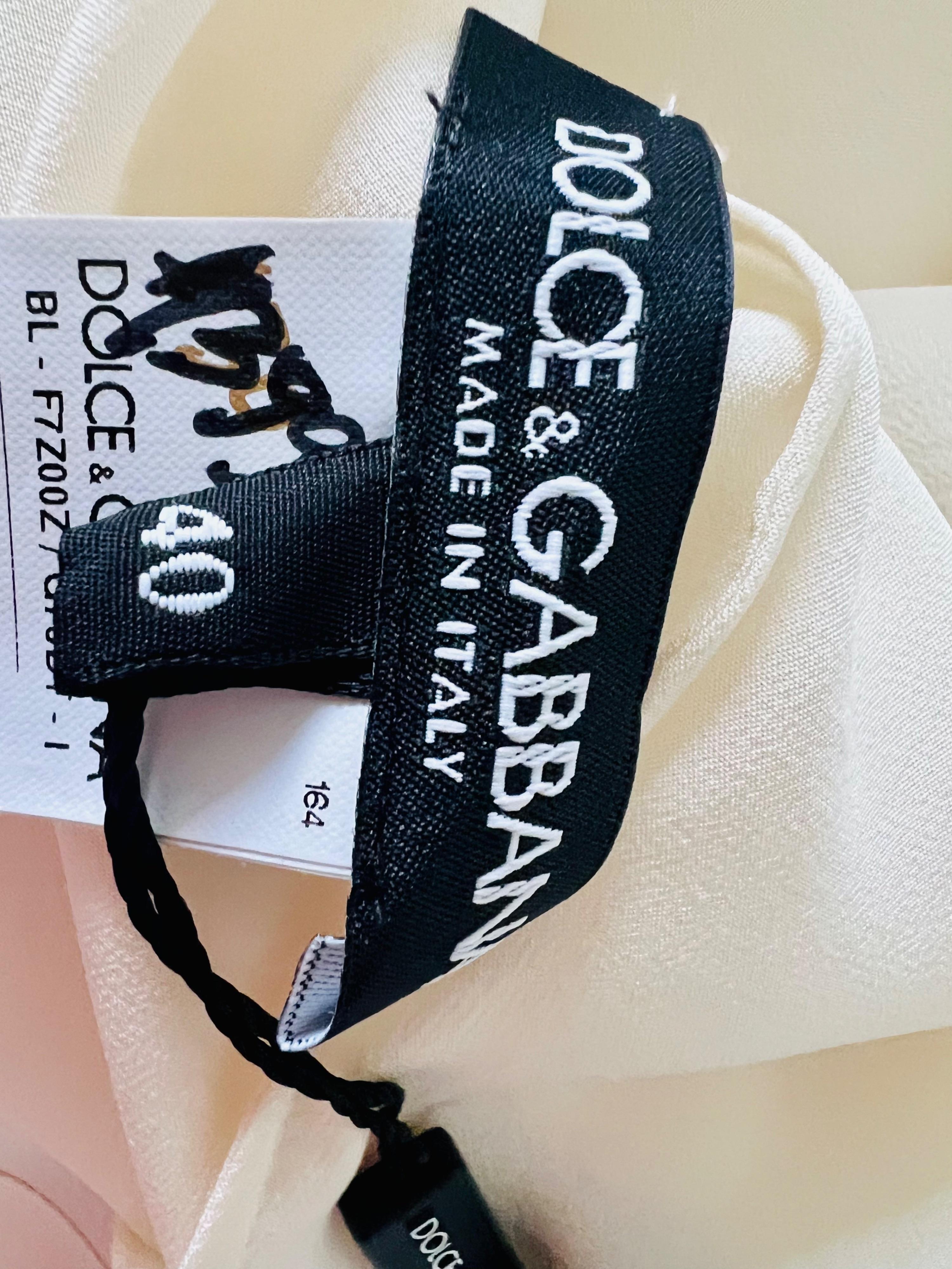 Dolce & Gabbana Cream Embellished Blouse