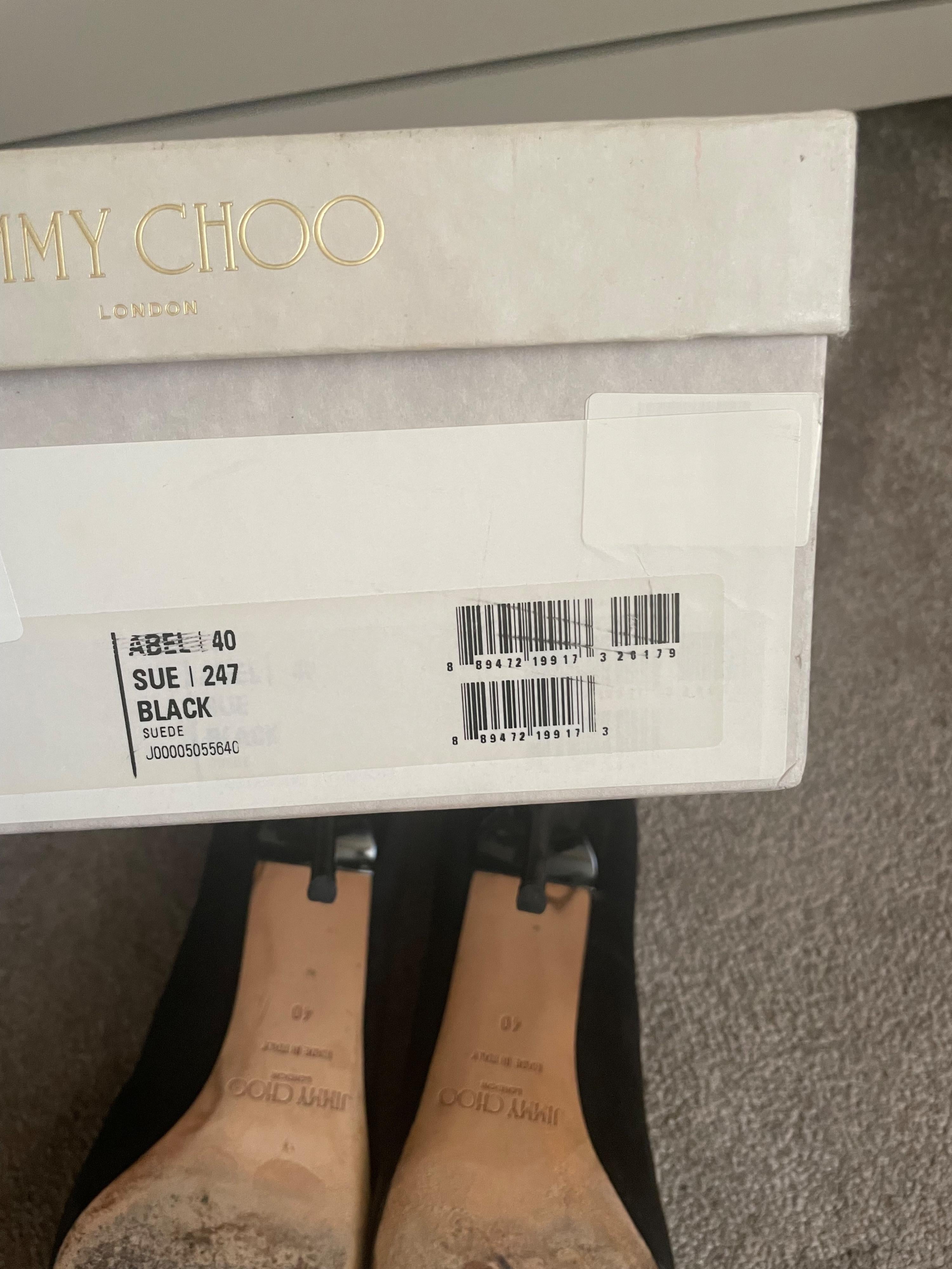 Jimmy Choo Black Suede Abel Heels