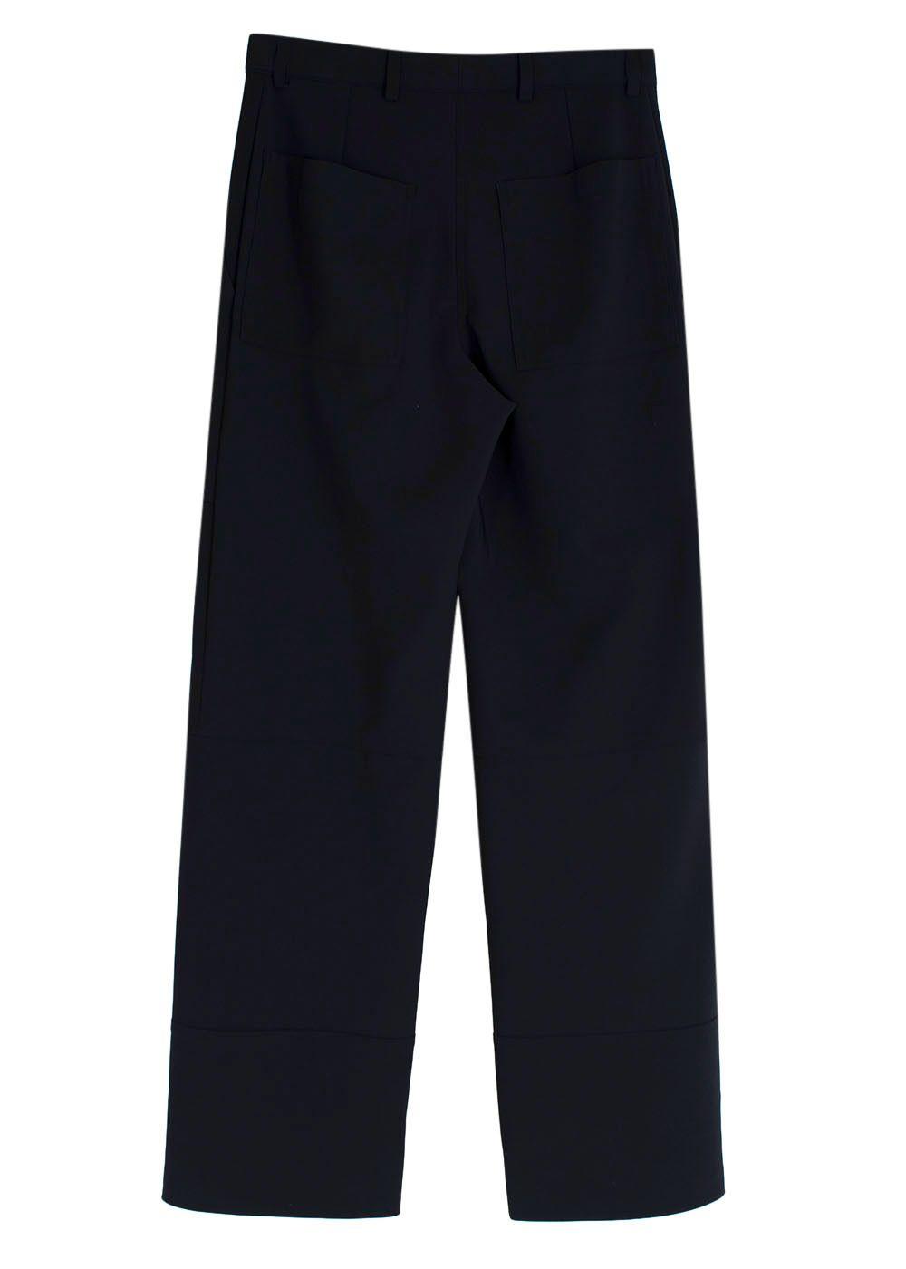 Black Satin Wide Leg Trousers
