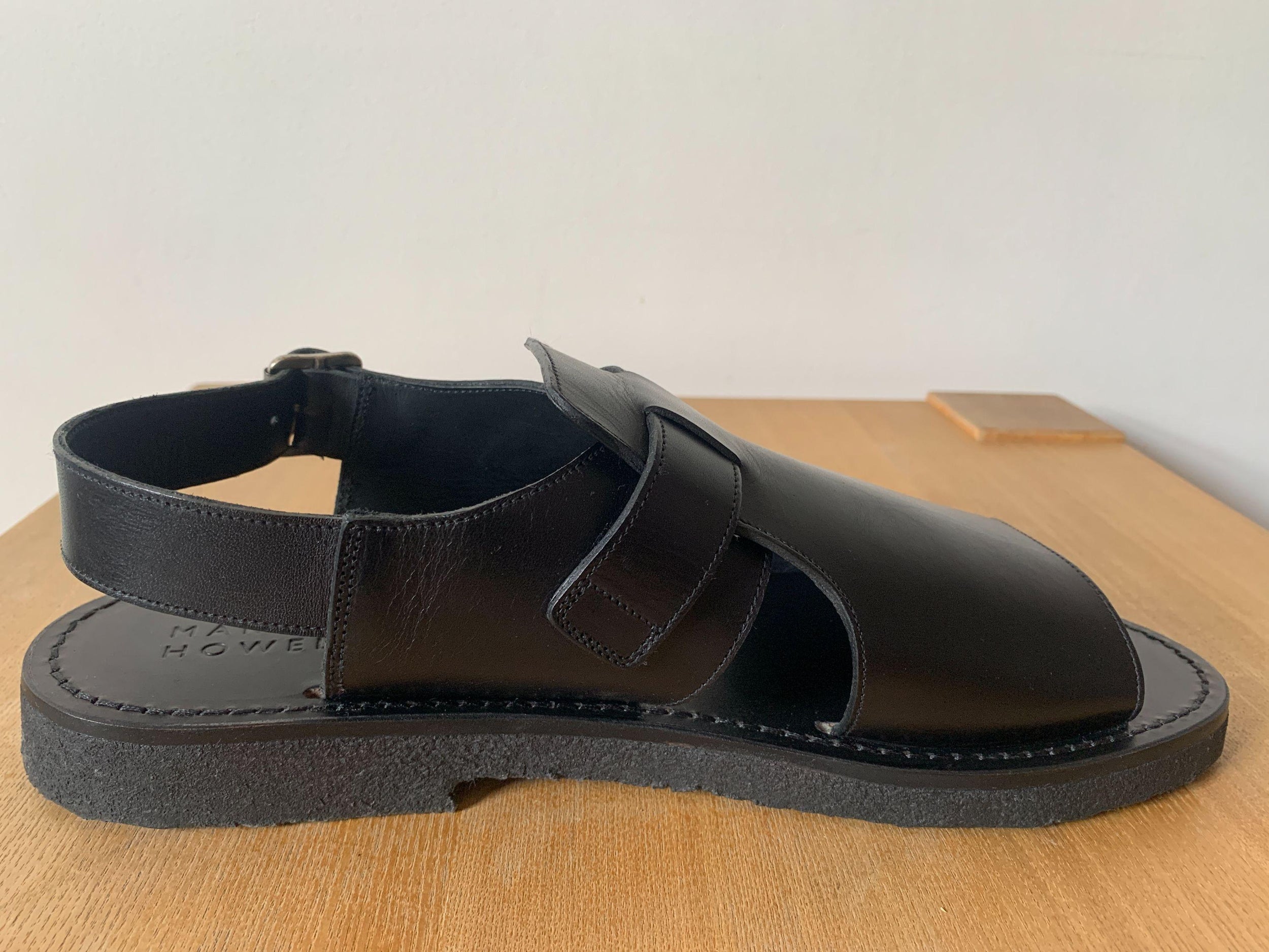 Margaret Howell Black Leather Men's Sandals