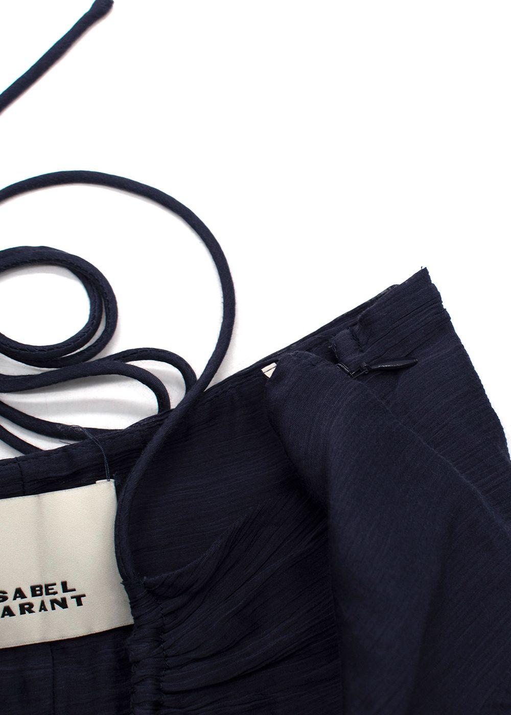 Isabel Marant Navy Birona Halterneck Dress