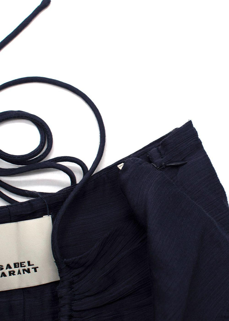 Isabel Marant Navy Birona Halterneck Dress