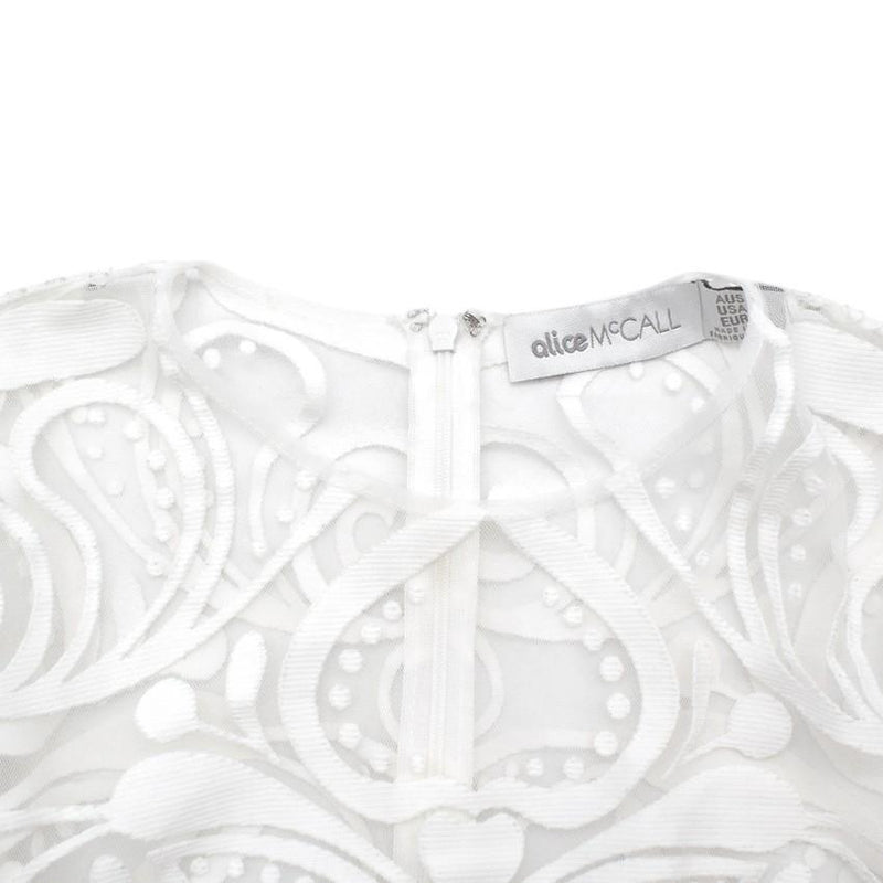 Alice McCall Tattoo Lady White Lace Long Sleeve Dress