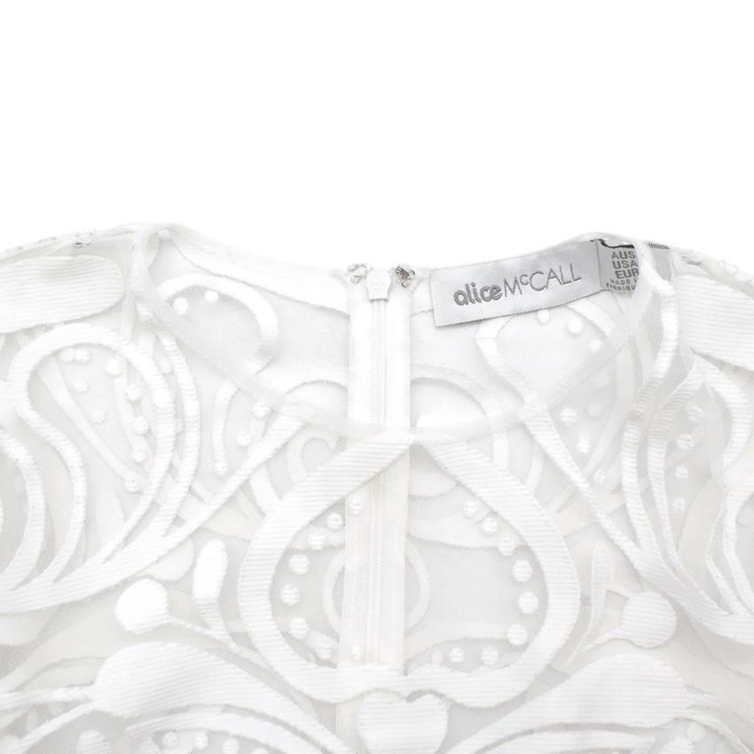 Alice McCall Tattoo Lady White Lace Long Sleeve Dress