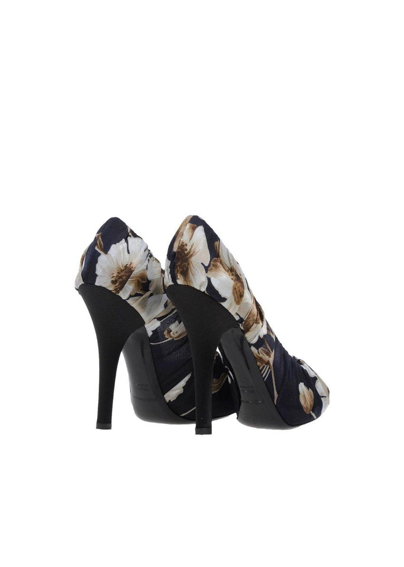 Dolce & Gabbana Ruched Floral Pumps