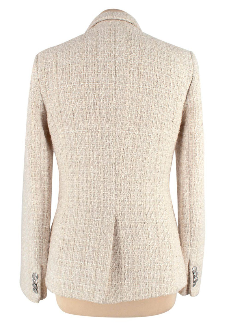 Veronica Beard Ivory Tweed Blazer