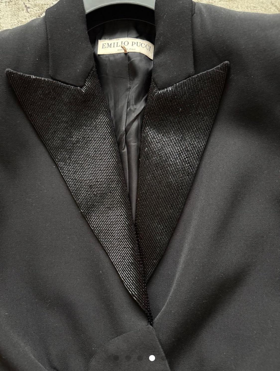 Pucci Black Tuxedo Shortsuit