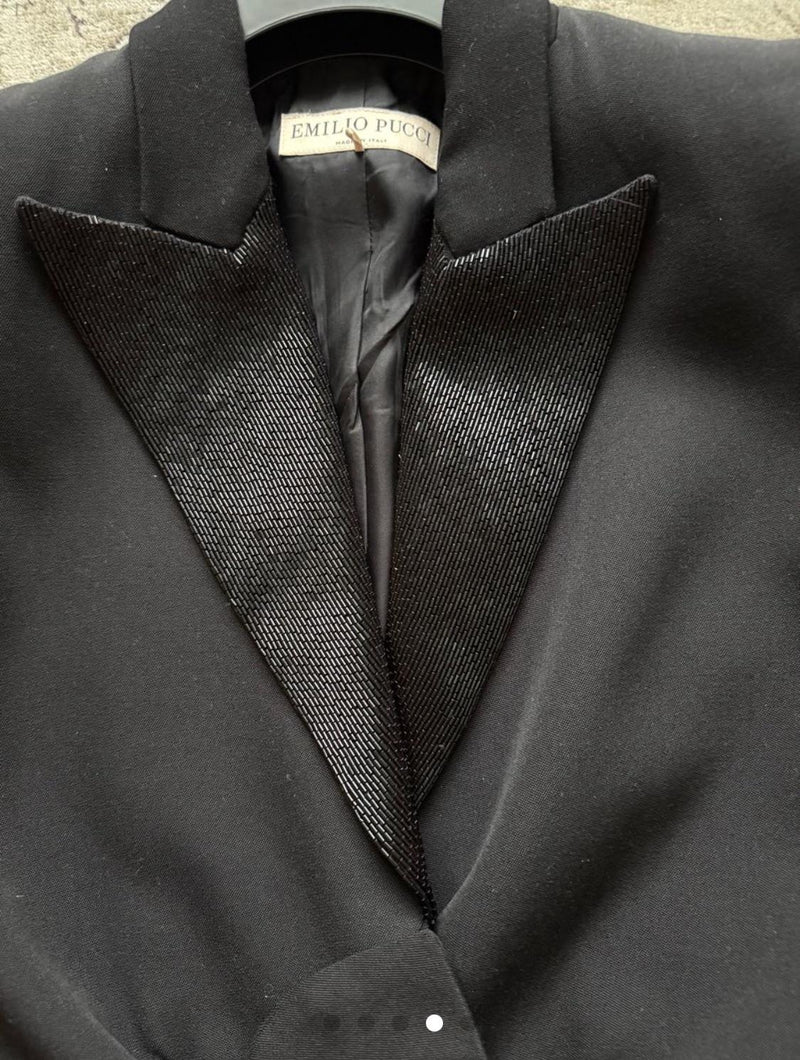 Pucci Black Tuxedo Shortsuit